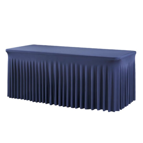 Conference rectangular table skirt black