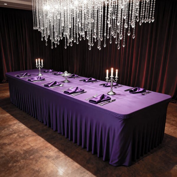 Yellow Stretch Polyester Table Skirts