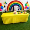 Polyester table skirt 4ft yellow