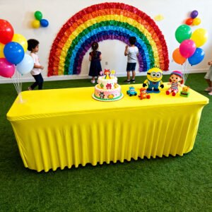 Polyester table skirt 4ft yellow