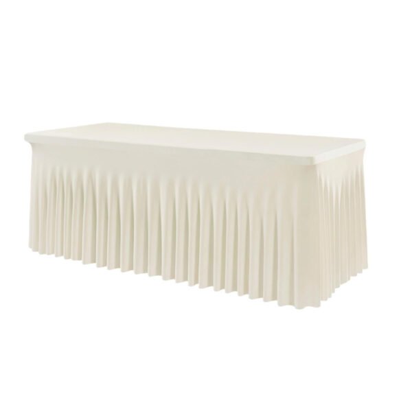Conference rectangular table skirt black