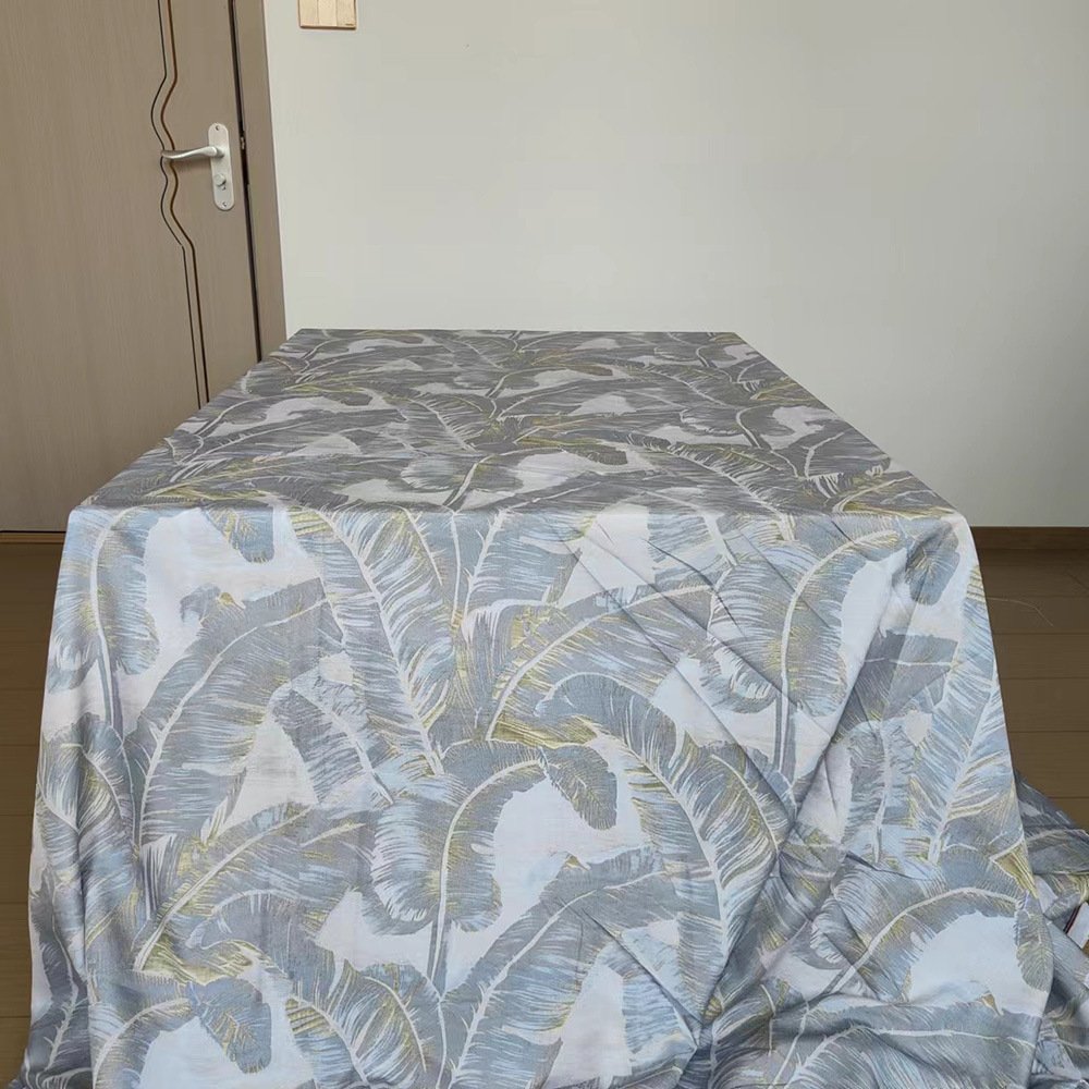 Printed cotton table fabric