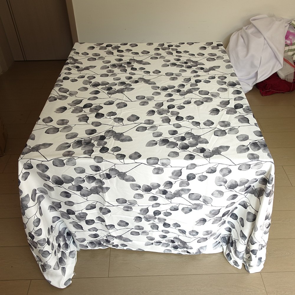 Printed tablecloth fabric detail