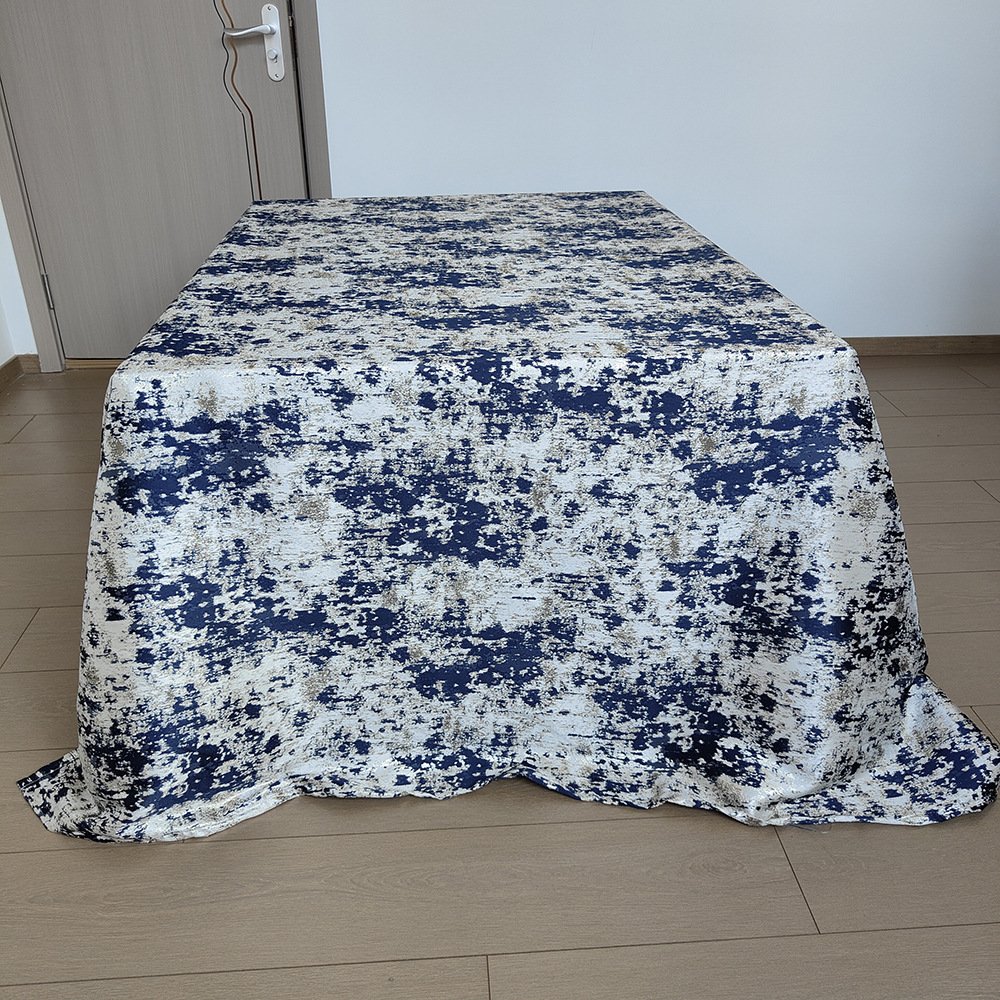Elastic White Rectangular Tablecloth