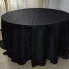 Black Luxury Jacquard Tablecloth with Fine Texture for Banquet & Restaurant – B034