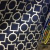 Black Geometric Jacquard Tablecloth Modern Style | TC-B036