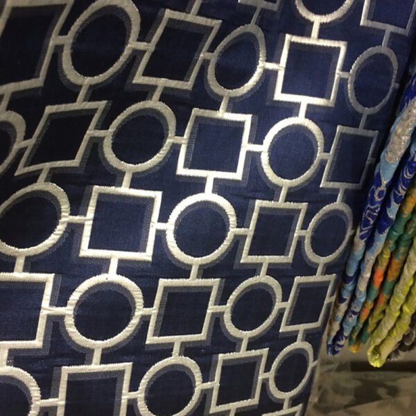 Black Geometric Jacquard Tablecloth Modern Style | TC-B036