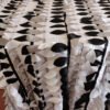 Black & White Leaf Textured Tablecloth for Modern Luxury Events – ESW004