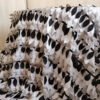 Black & White Leaf Textured Tablecloth for Modern Luxury Events – ESW004