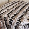 Black & White Leaf Textured Tablecloth for Modern Luxury Events – ESW004