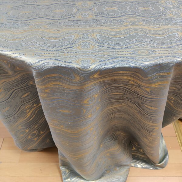 blue jacquard tablecloth (1) Blue Artistic Jacquard Tablecloth Luxury Texture | TC-B077