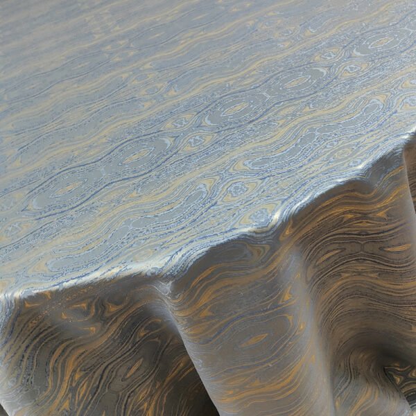blue jacquard tablecloth (5) Blue Artistic Jacquard Tablecloth Luxury Texture | TC-B077