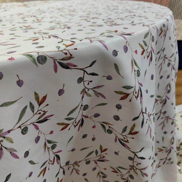 botanical print tablecloth bulk (2) Vintage Fruit Branch Print Tablecloth