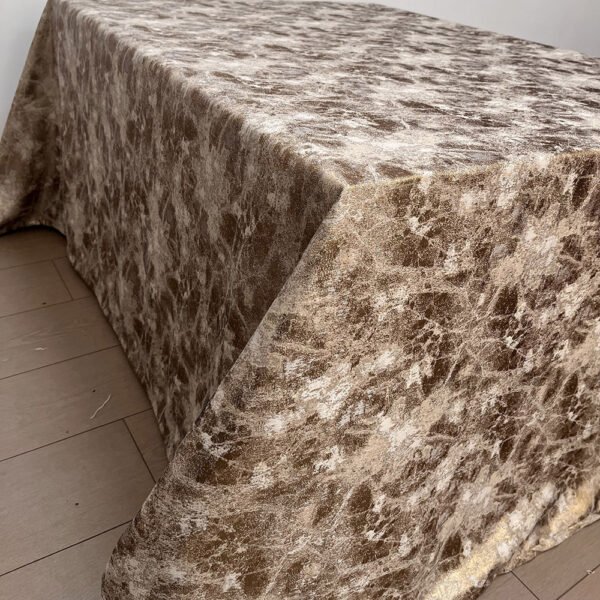 Brown Artistic Texture Jacquard Tablecloth | TC-B093