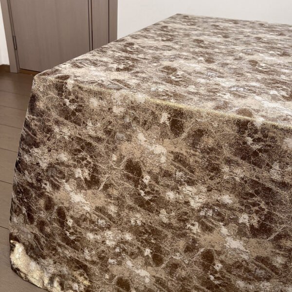 Brown Artistic Texture Jacquard Tablecloth | TC-B093