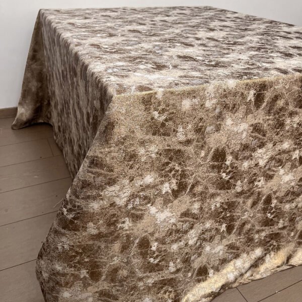 Brown Artistic Texture Jacquard Tablecloth | TC-B093