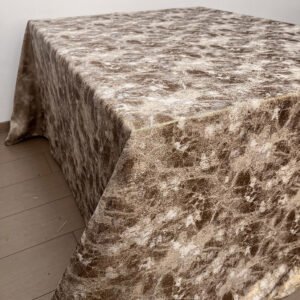 Brown Artistic Texture Jacquard Tablecloth | TC-B093