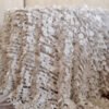 champagne embroidered tablecloth (5) Champagne Embroidered 3D Petal Taffeta Tablecloth for Luxury Banquets – ESW003