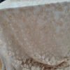 champagne gold tablecloth (1) Champagne Gold Floral Vine Embroidered Tulle Tablecloth for Luxury Events – ER036