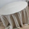 Champagne Wave Jacquard Tablecloth for Luxury Banquets | TC-B076