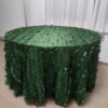 Champagne Embroidered Petal Taffeta Tablecloth for Modern Luxury Banquets – ESW005