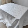 embossed jacquard tablecloth (3) White Embossed Jacquard Tablecloth Artistic Style | TC-B086