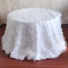 French Style White Embroidered Pleated Tulle Tablecloth for Luxury Weddings – ESW002