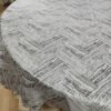 geometric jacquard tablecloth (1) Geometric Wood Grain Jacquard Tablecloth | TC-B033
