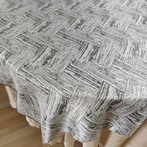 Geometric Wood Grain Jacquard Tablecloth | TC-B033