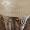 White Geometric Jacquard Tablecloth Custom Shape | TC-B004