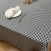 Black & White Houndstooth Jacquard Tablecloth | TC-B056