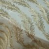Gold Feather Embroidered Round Tablecloth for European Wedding & Banquet – ER072