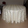 Gold Feather Embroidered Round Tablecloth for European Wedding & Banquet – ER072