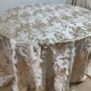 Gold Jacquard Satin Tablecloth Round Wedding | TC-B015