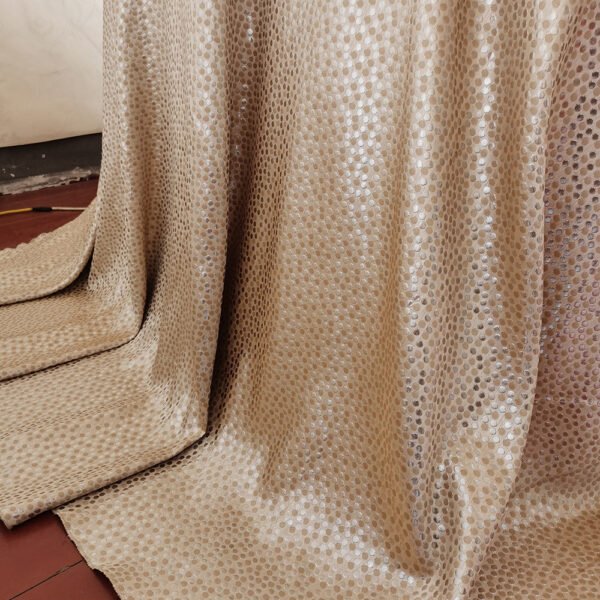 Gold Polka Dot Jacquard Tablecloth for Wedding | TC-B013