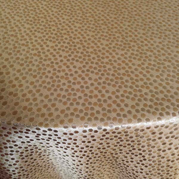 Gold Polka Dot Jacquard Tablecloth for Wedding | TC-B013