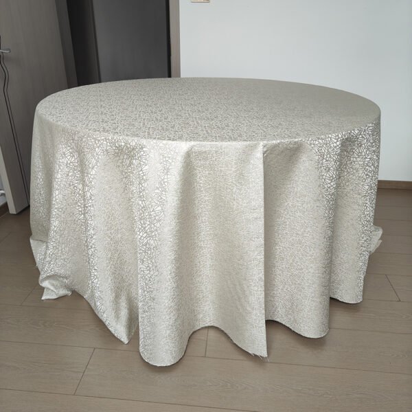 Gold Artistic Line Jacquard Tablecloth for Wedding & Commercial Events – B103