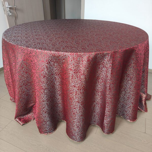 Gold Artistic Line Jacquard Tablecloth for Wedding & Commercial Events – B103