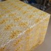 Gold Lace Embroidered Tulle Tablecloth for European Wedding & Party Decor – ER071