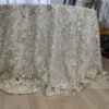 Gold Sequin Leaf Vine Embroidered Tulle Tablecloth for Luxury Banquets – ER067