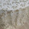 Gold Sequin Leaf Vine Embroidered Tulle Tablecloth for Luxury Banquets – ER067