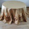 Gold 3D Rose Satin Tablecloth for Luxury Wedding & Banquet Decor