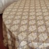 gold sequin tablecloth (2) Gold Sequin Geometric Fan Pattern Embroidered Tulle Tablecloth – ER038
