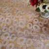 Gold Sequin Geometric Circle Embroidered Tulle Tablecloth – ER025