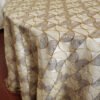 gold sequin tablecloth (3) Gold Sequin Geometric Fan Pattern Embroidered Tulle Tablecloth – ER038