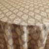 gold sequin tablecloth (4) Gold Sequin Geometric Fan Pattern Embroidered Tulle Tablecloth – ER038