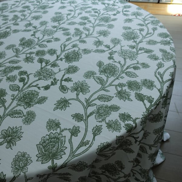 green floral vine tablecloth bulk (2) Vintage Green Floral Vine Tablecloth
