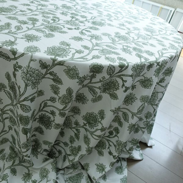 green floral vine tablecloth bulk (3) Vintage Green Floral Vine Tablecloth