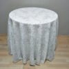 grey embroidered tablecloth (1) Light Grey Silver Vine Embroidered Tulle Tablecloth for High-End Banquets – ER001