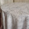 grey embroidered tablecloth (5) Light Grey Silver Vine Embroidered Tulle Tablecloth for High-End Banquets – ER001